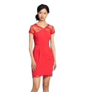 NWT BCBG Max Azria red lace dress